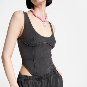 ACNE STUDIOS Cotton jersey bodysuit, size XS